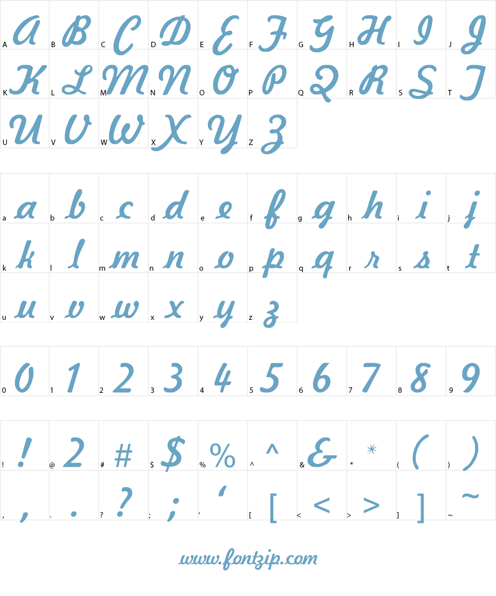 Kavaler Font Character